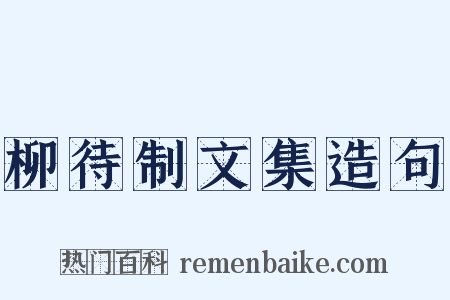 柳待制文集造句是什么意思的图片